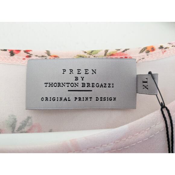 NWT Preen by Thornton Bregazzi Misha Top Pink Blouse Size XL Stretch Crepe $498 - Picture 4 of 10